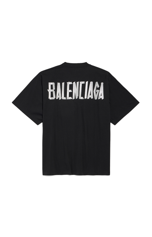 Balenciaga Glitter Tape Type Large Fit T-shirt in Black — product photo 2