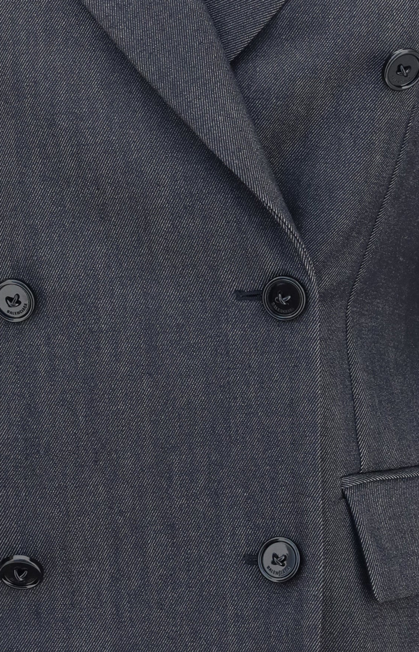 Double-breasted Tailored Jacket in Dark Navy