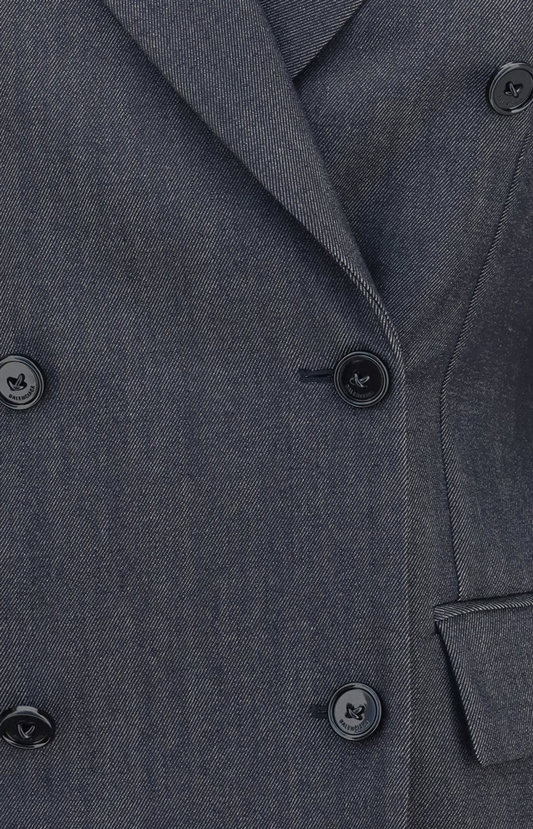 Double-breasted Tailored Jacket in Dark Navy
