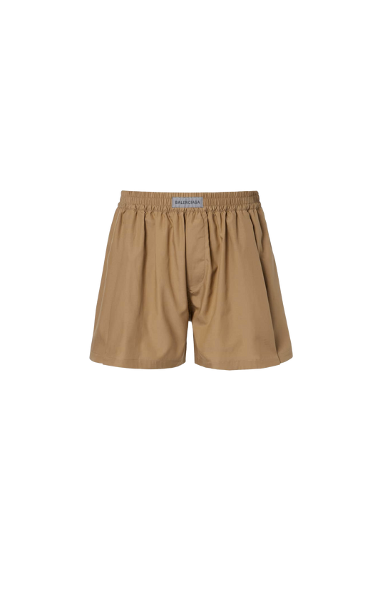 A-line Boxer Shorts in Sand Beige