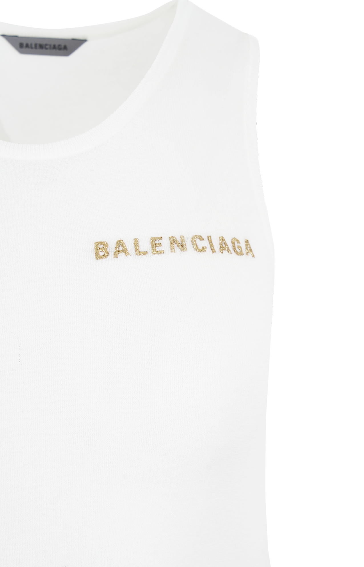 Tank Top in white light knit cotton