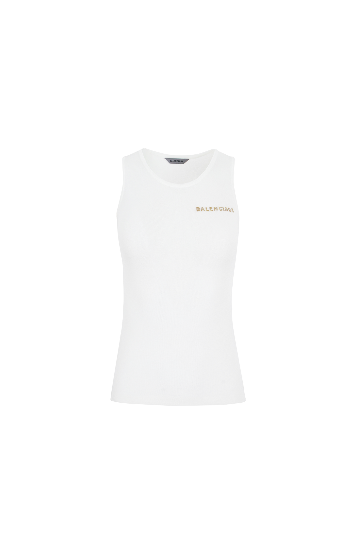 Tank Top in white light knit cotton