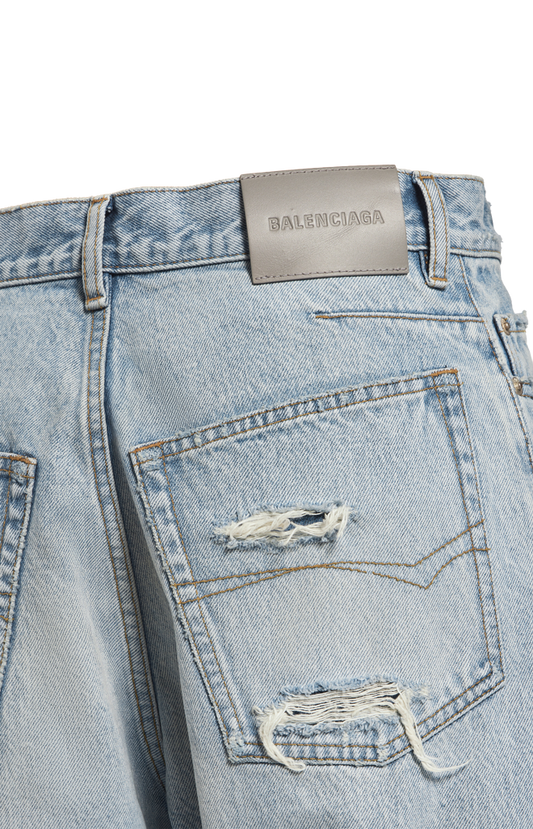 Twisted Seam Jeans in Bleach Light Bleu