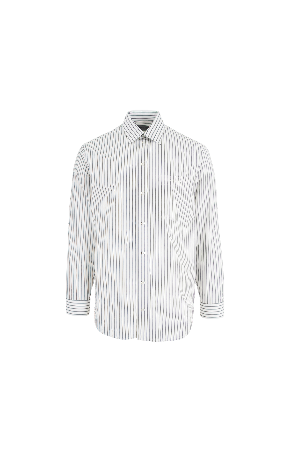 Striped Cotton Shirt in White