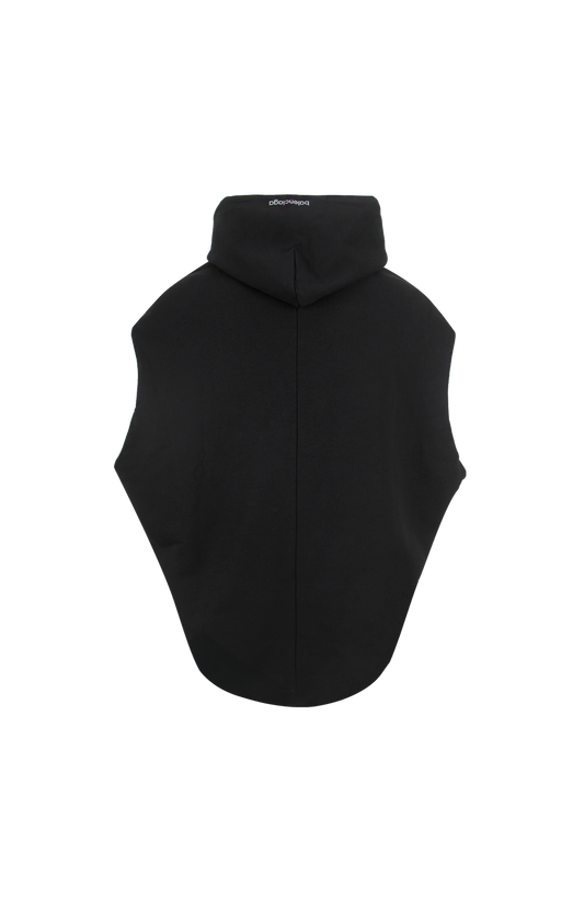 Sleeveless Hoodie in Black