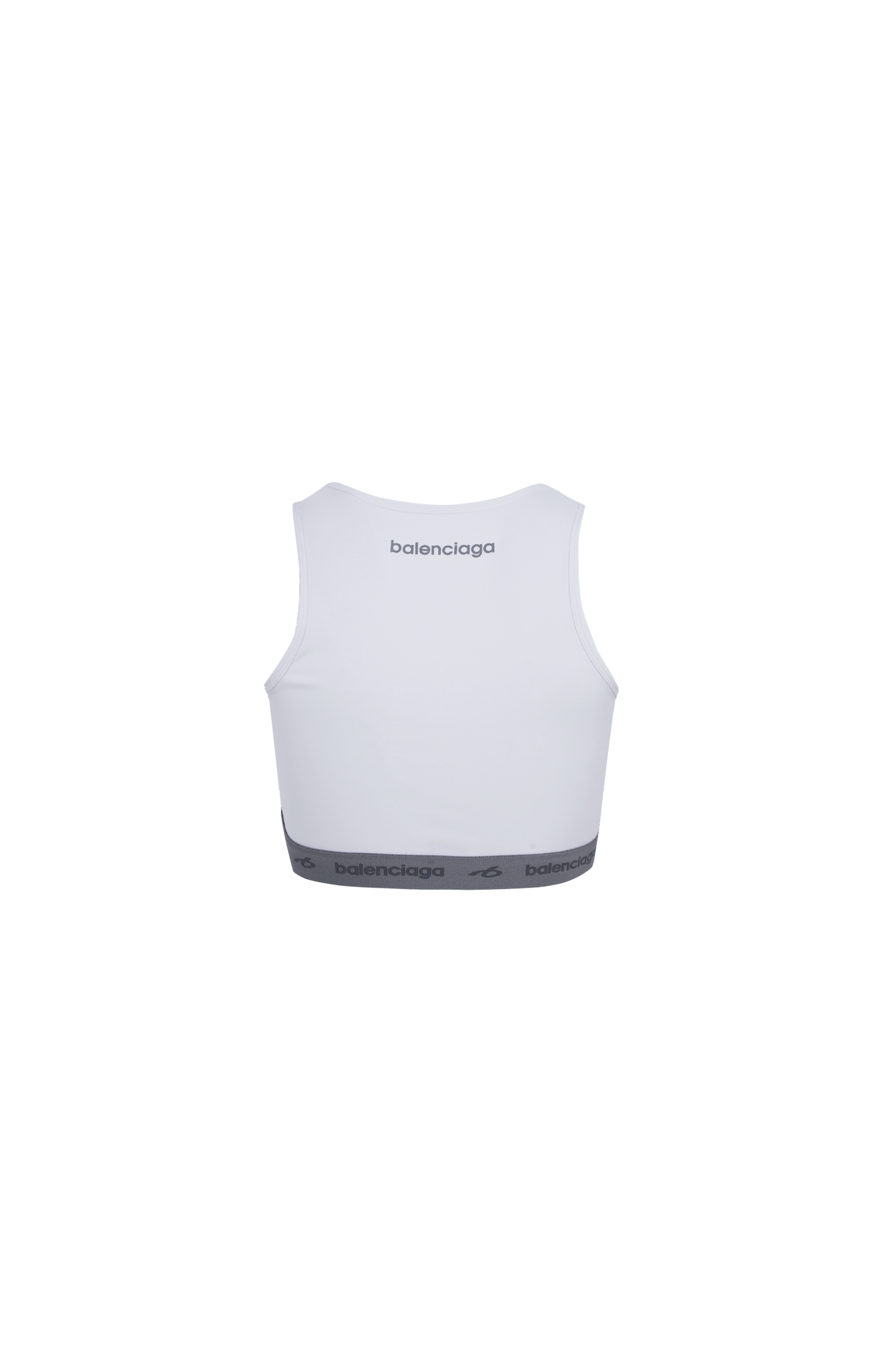 Cropped Sleeveless Top in white