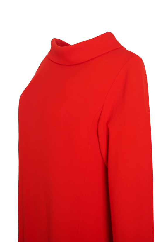Draped Dress in Red