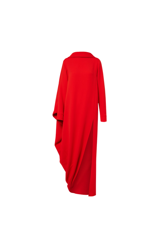 Draped Dress in Red