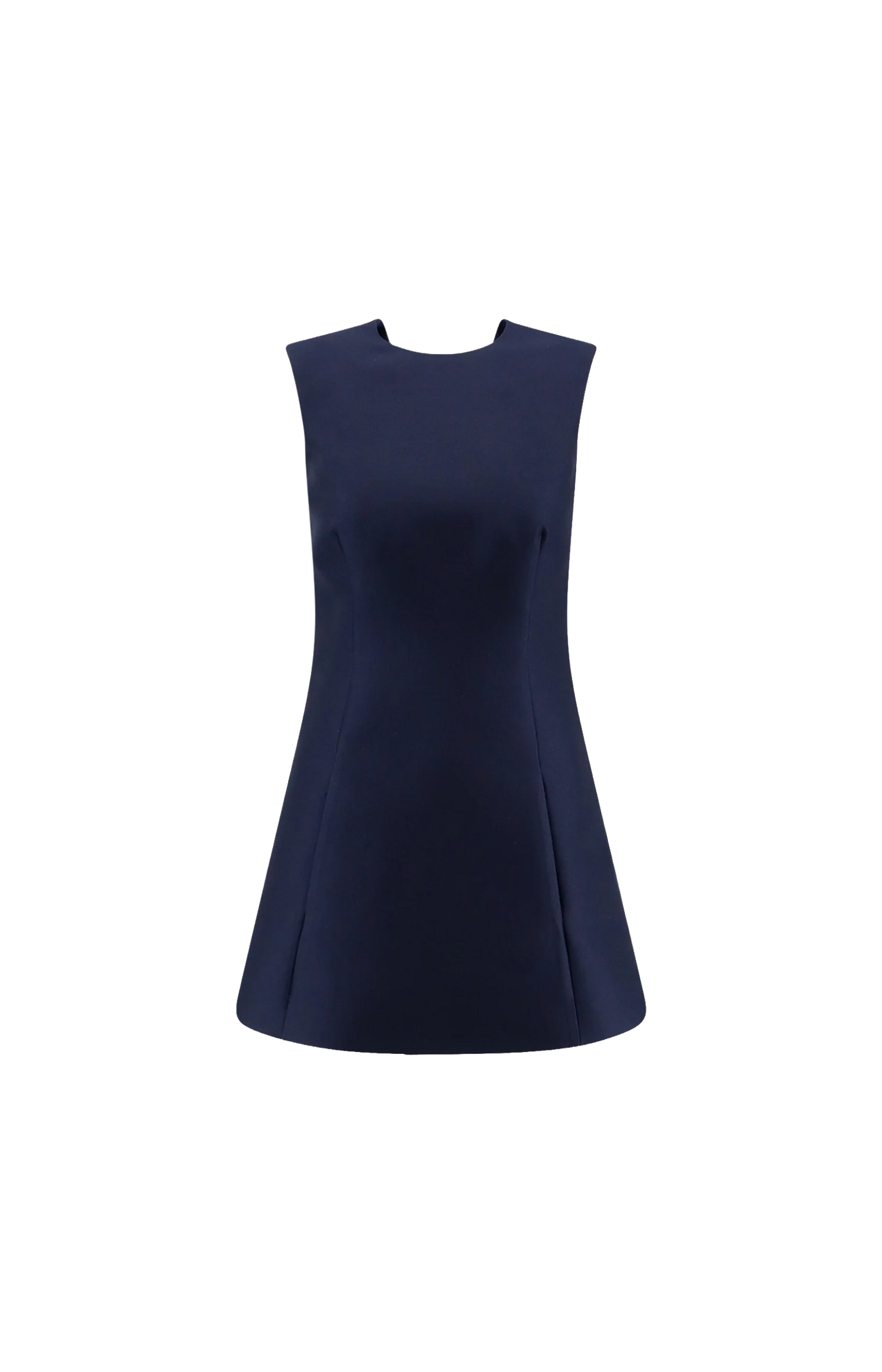 Sleeveless Wool Dress in Navy