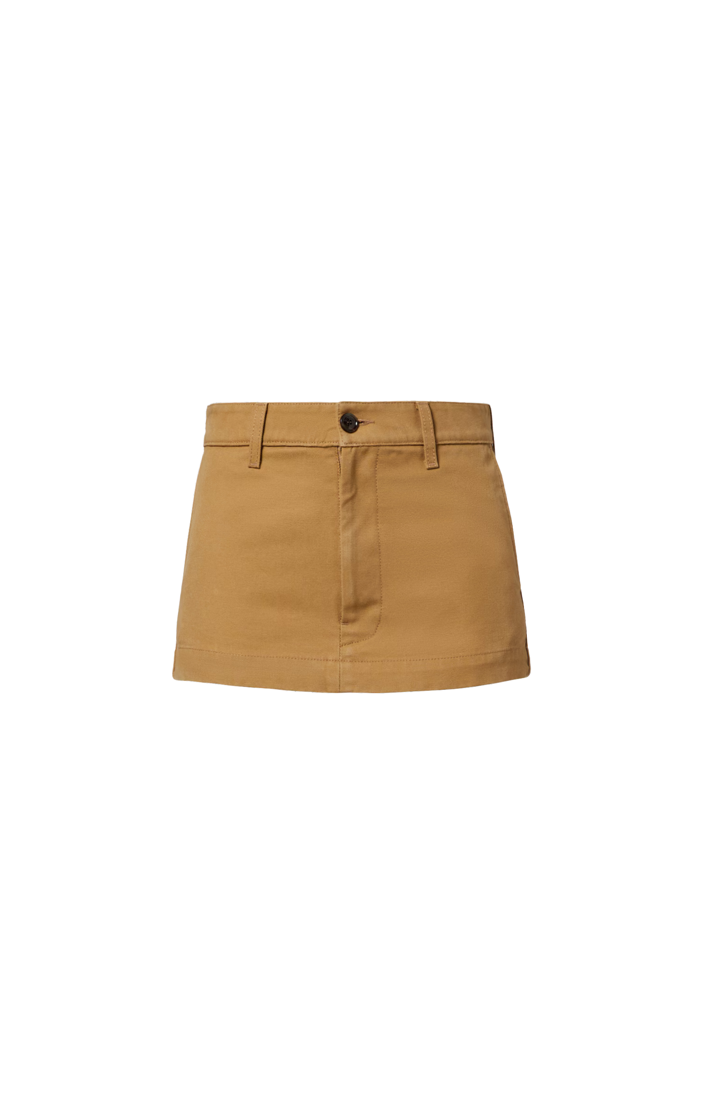 Mini Cotton Skirt in Beige