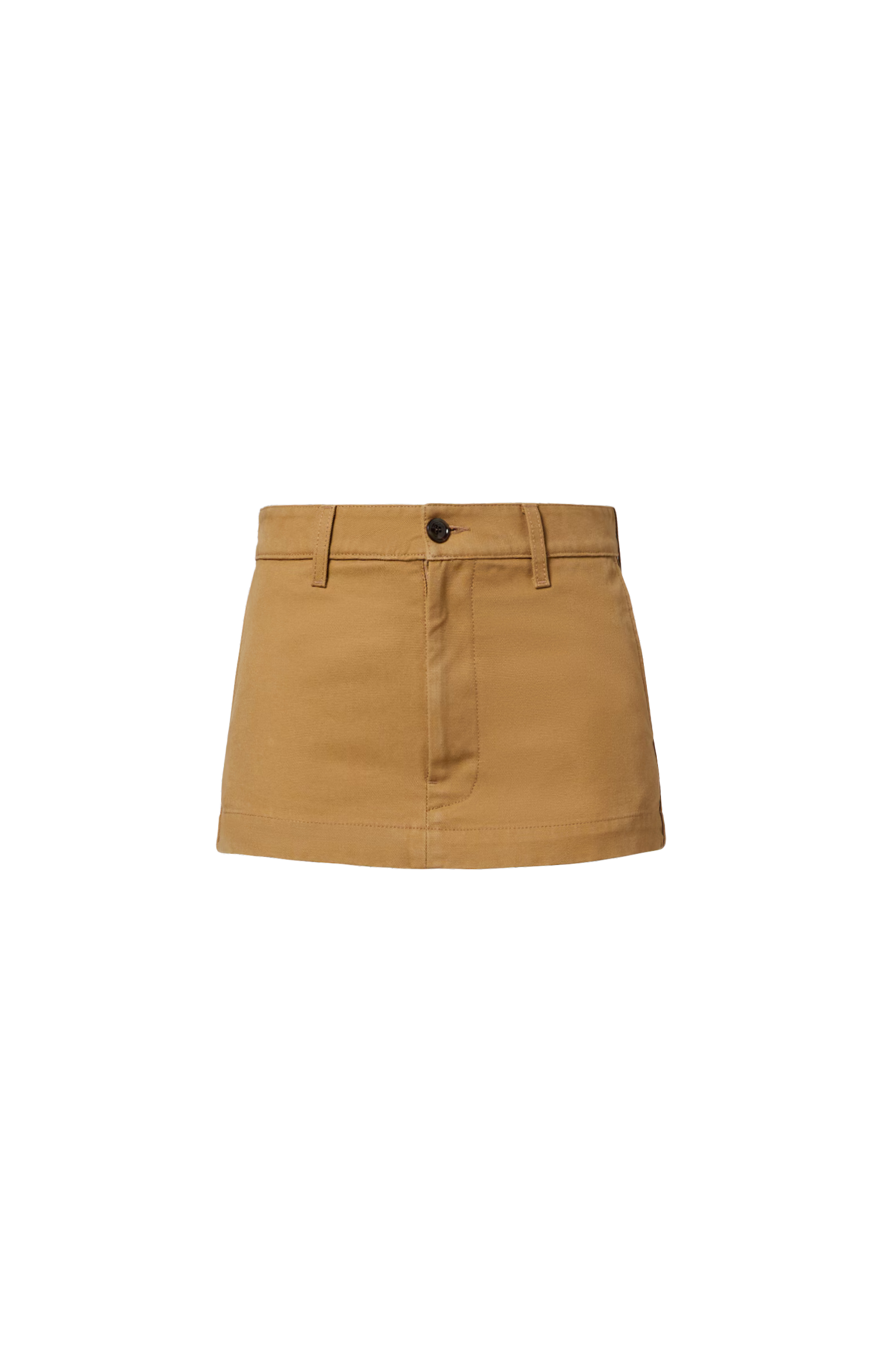 Balenciaga Mini Cotton Skirt in Beige — front view