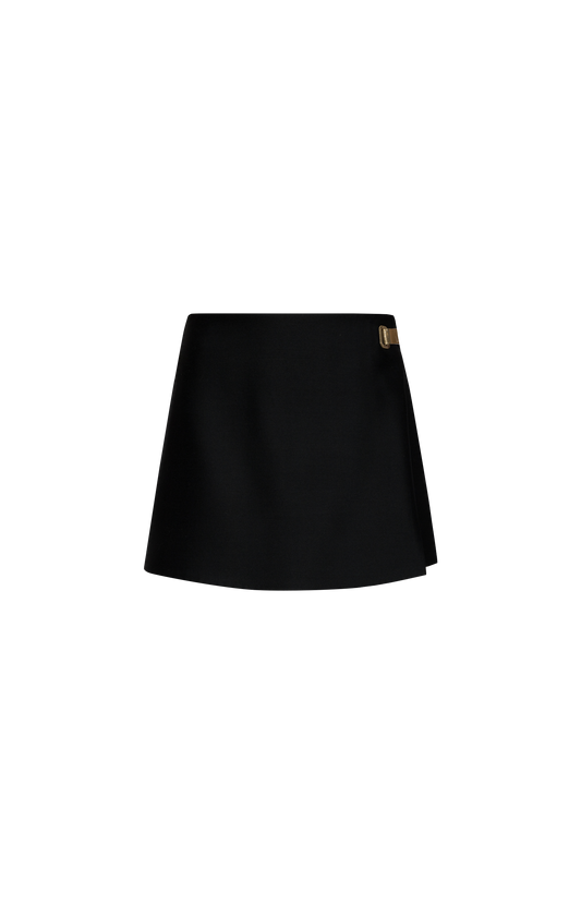 Tailored Mini Skort in Black