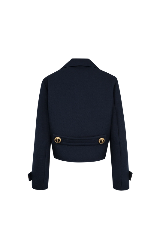 Cropped Peacoat in Navy