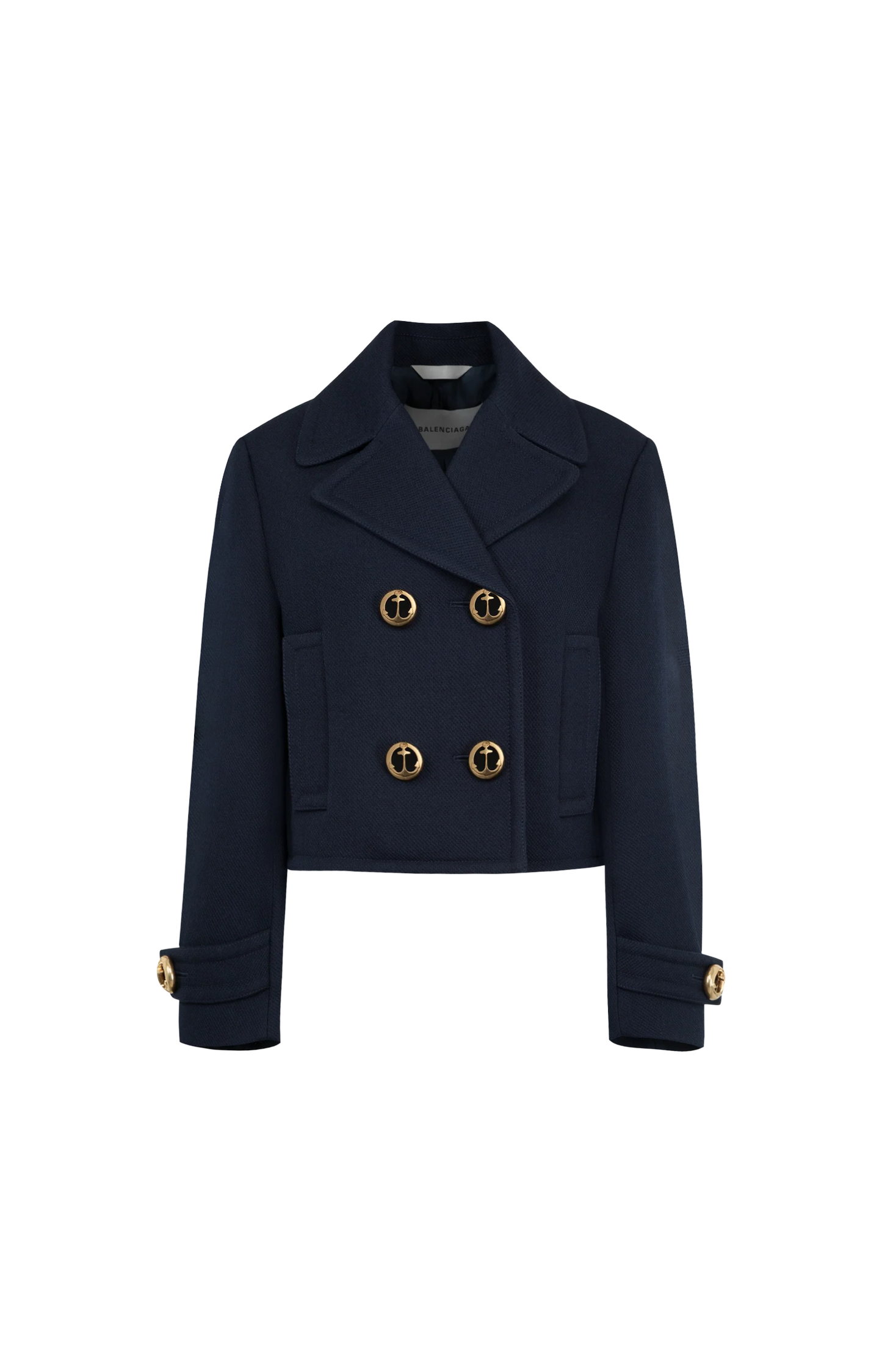 Cropped Peacoat in Navy