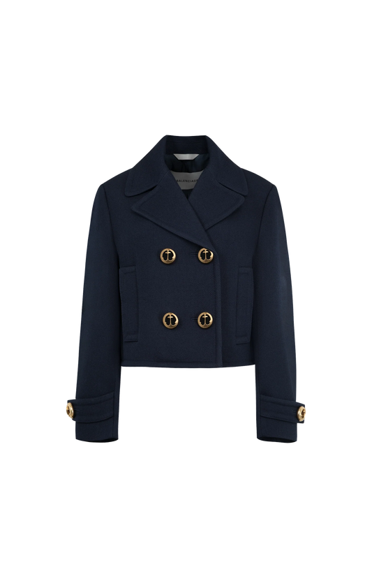 Cropped Peacoat in Navy