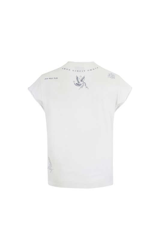 Sleeveless T-shirt in White