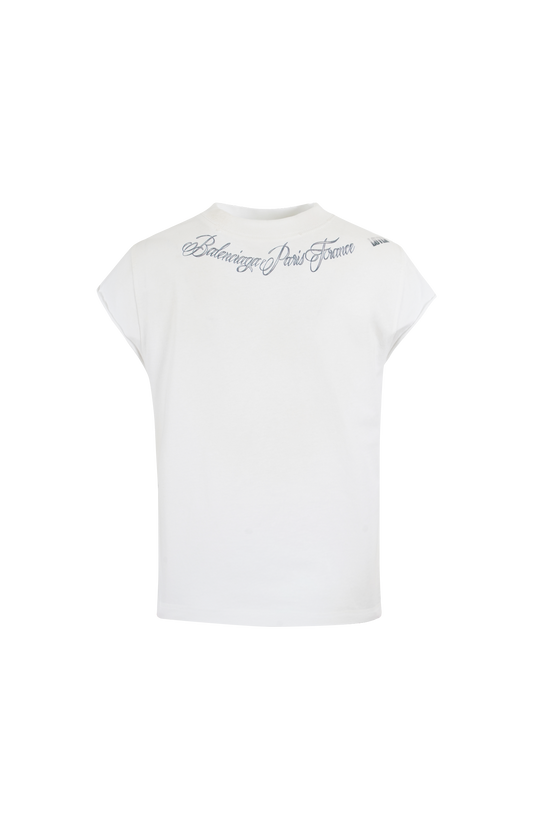 Sleeveless T-shirt in White