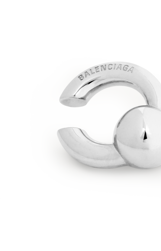 Balenciaga Atom Ear Cuff in Shiny Silver — product photo 2