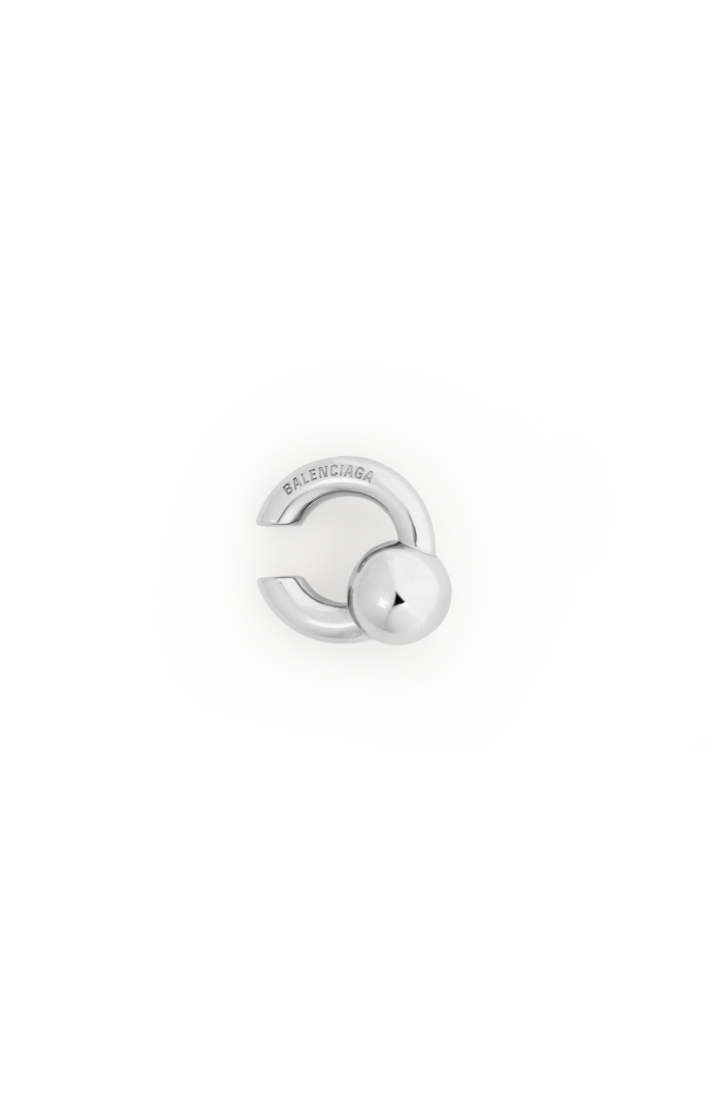Atom Ear Cuff in Shiny Silver