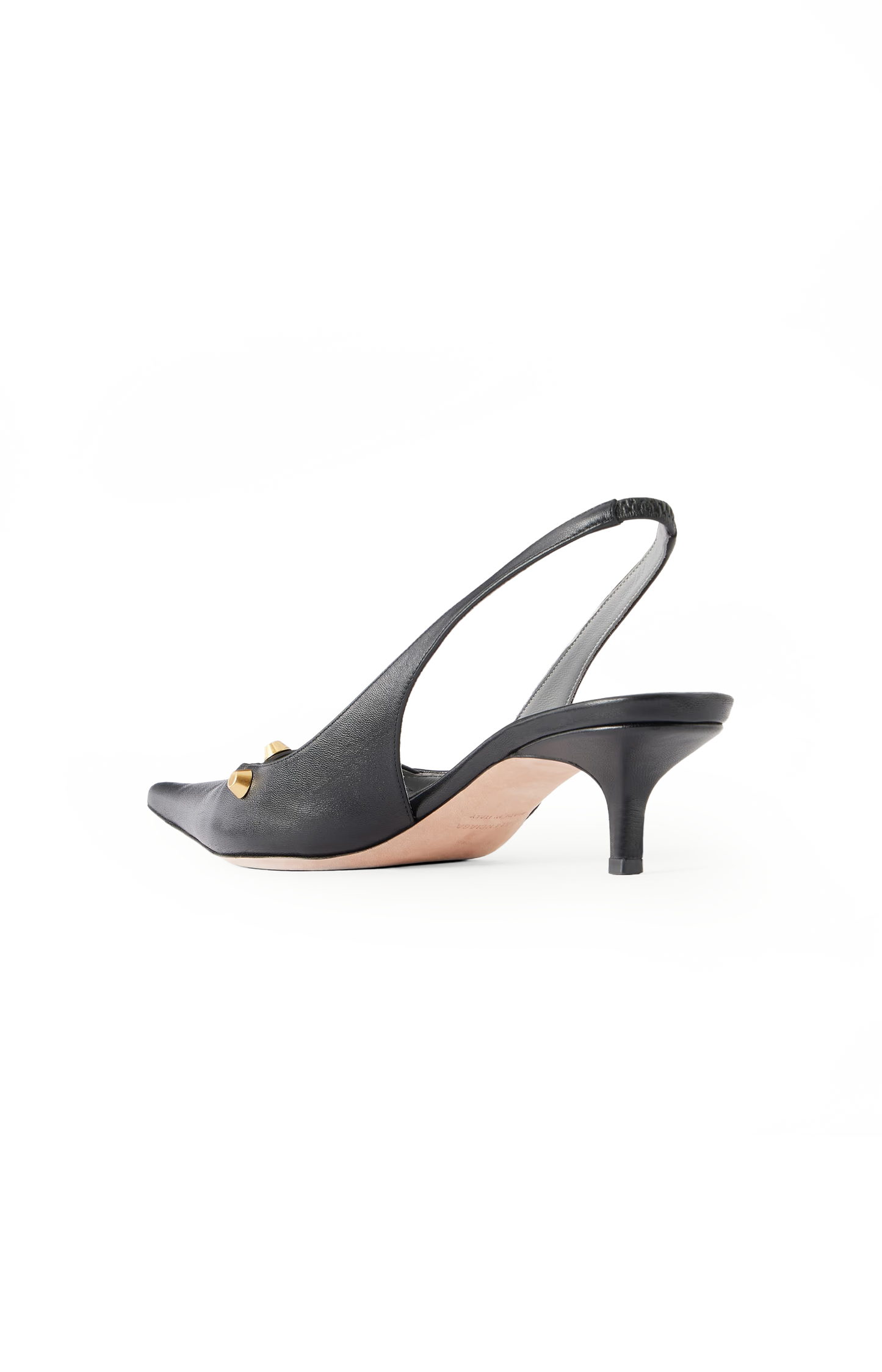 Midnight City Leather Slingback Pumps in Black