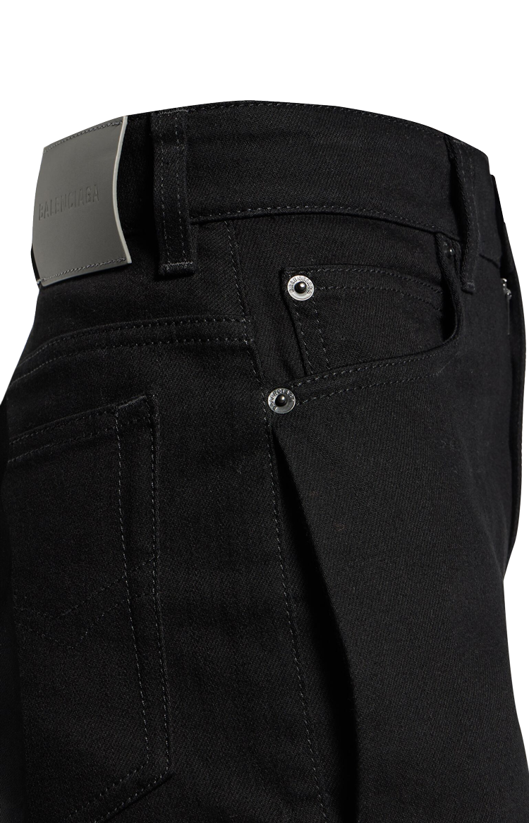 High Waist Slim Jeans in Black