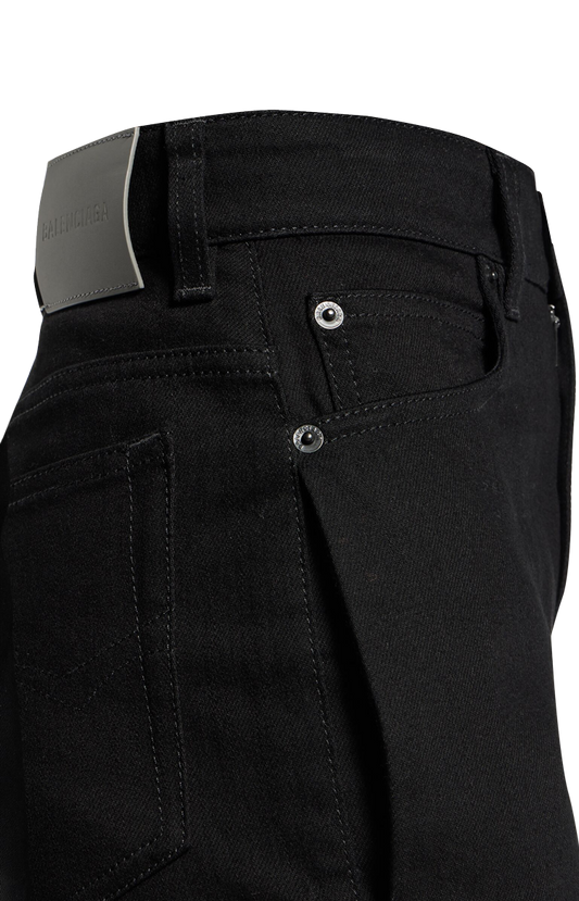 High Waist Slim Jeans in Black