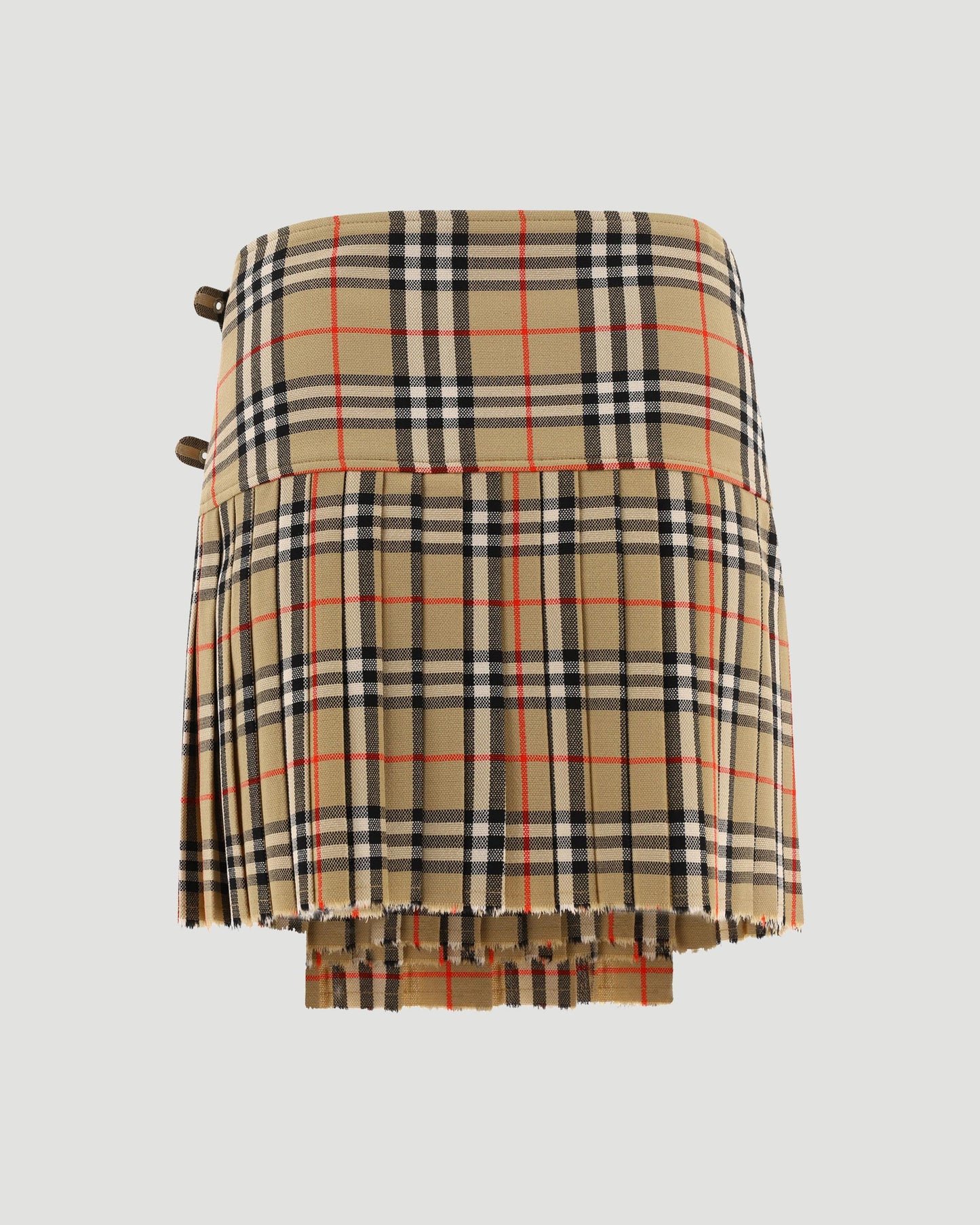 BEIGE CHECK SKIRT