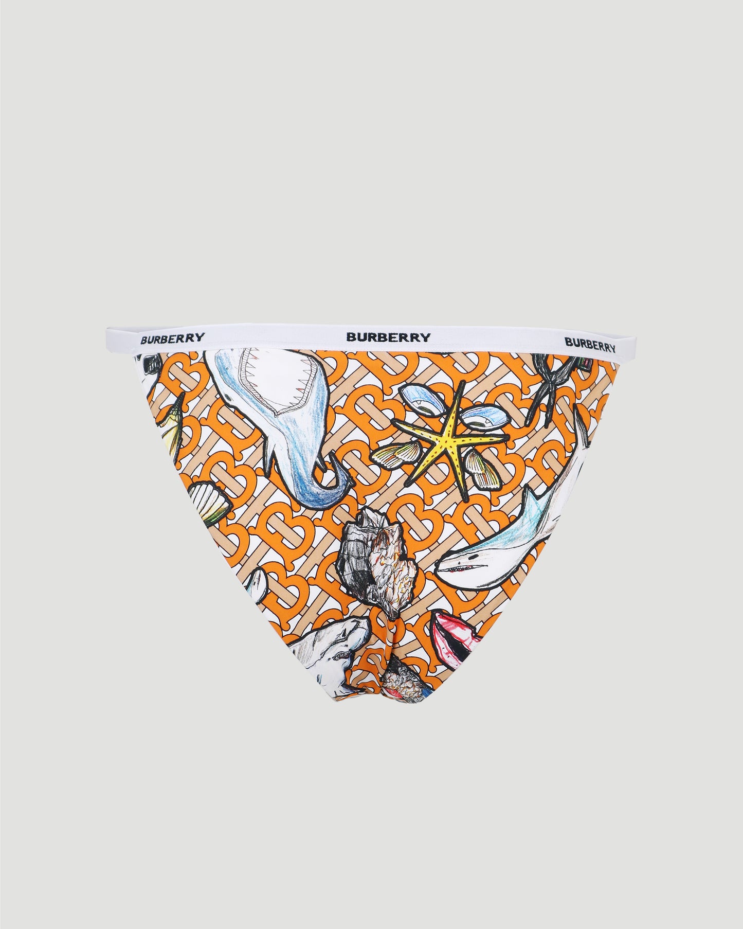 Monogram and Marine Print Triangle Bikini