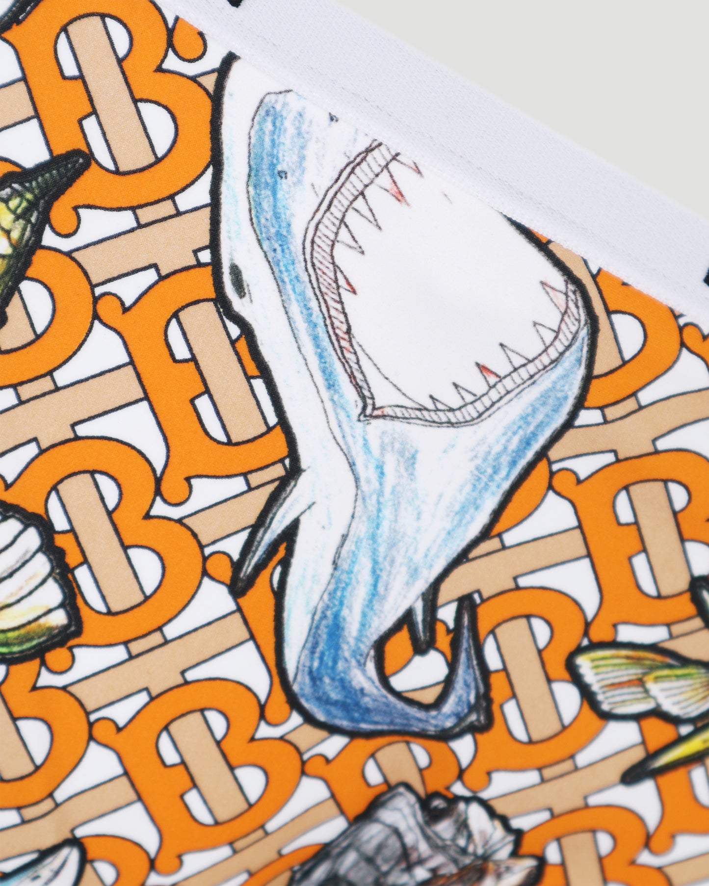 Monogram and Marine Print Triangle Bikini