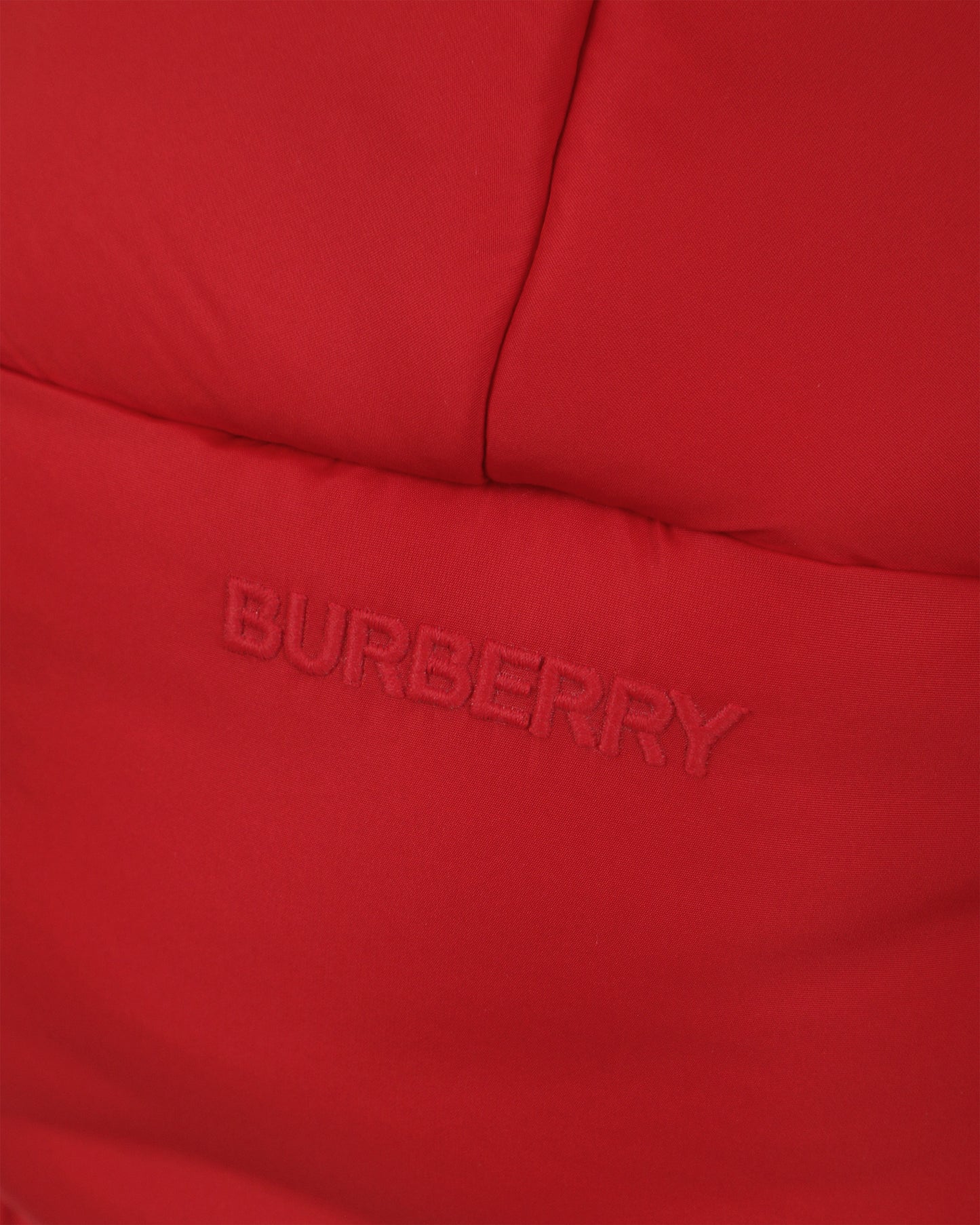 PADDED NYLON OVERSIZED CAP IN RED