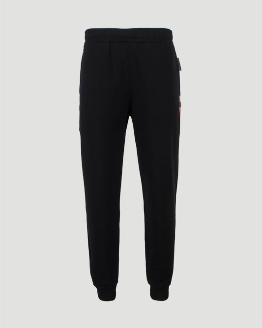 Check Panel Cotton Jogging Pants