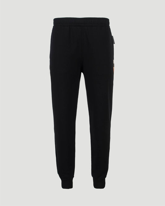 Check Panel Cotton Jogging Pants