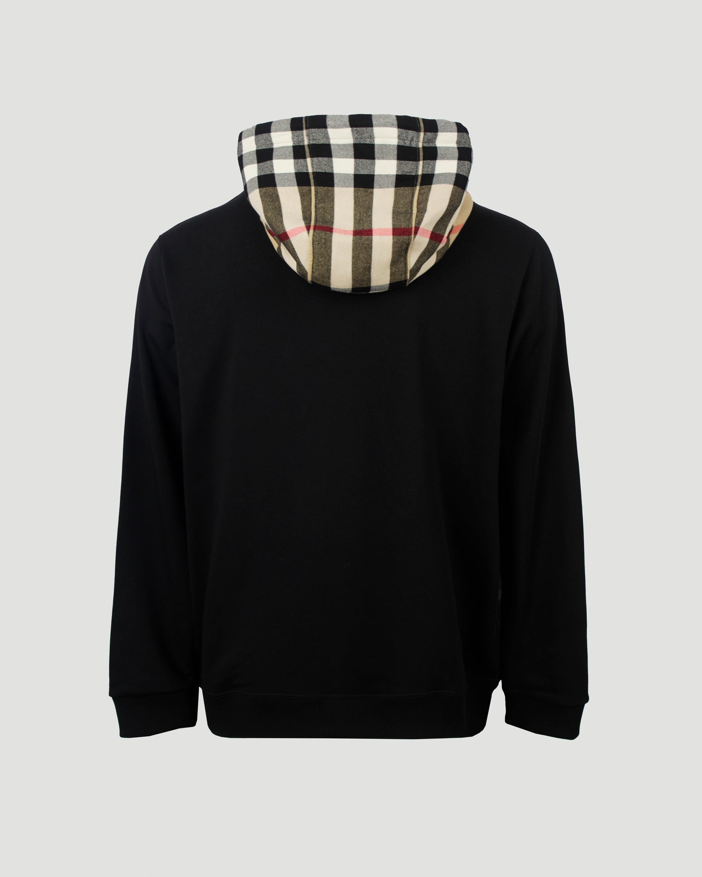 Check Hood Cotton Zip Hoodie