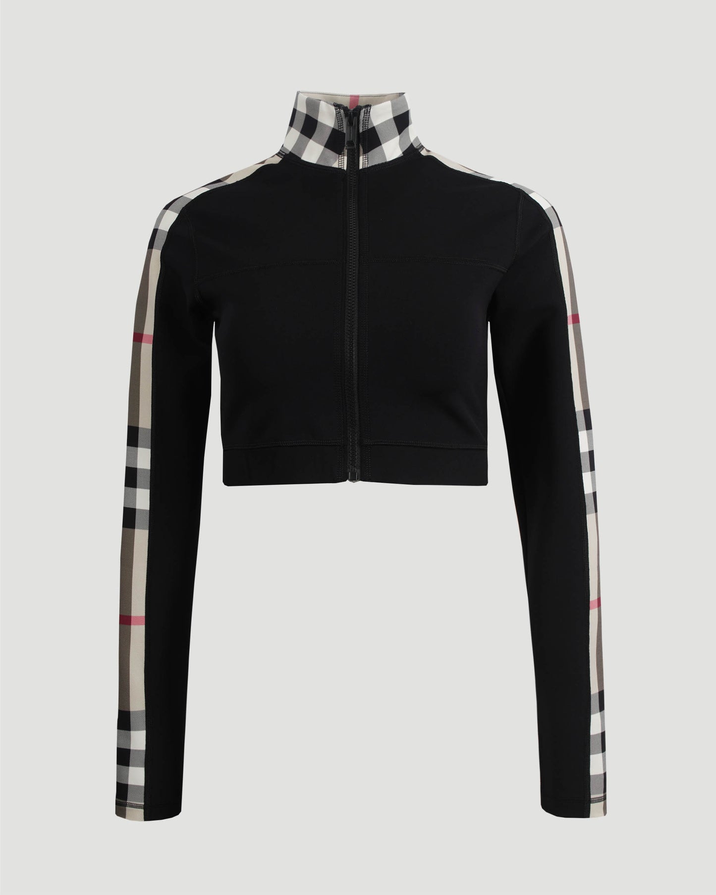 Vintage Check-panel cropped top