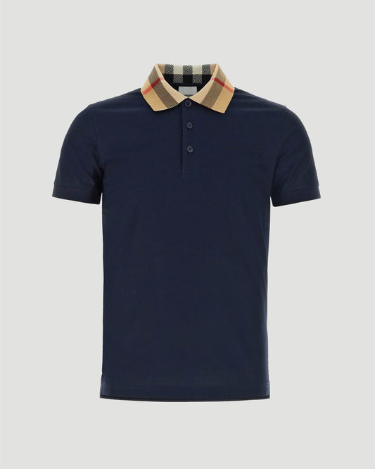 Cotton Polo Shirt in Navy