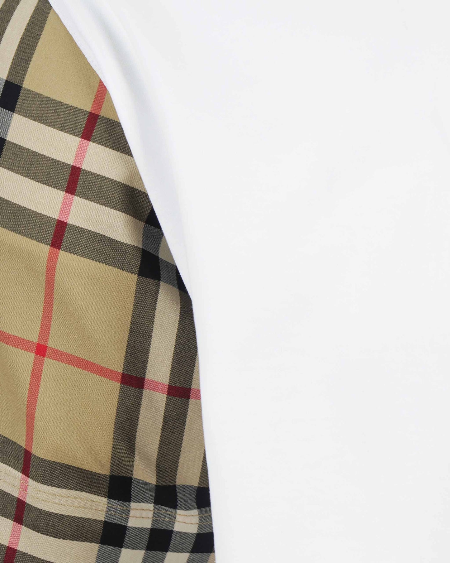 Vintage Check-Detailed T-Shirt
