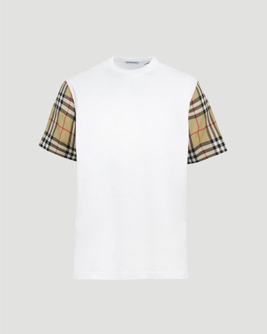 Vintage Check-Detailed T-Shirt
