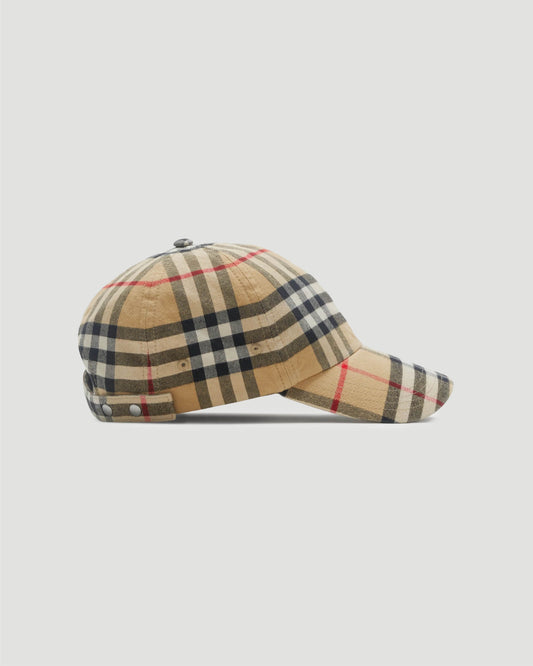NOVA CHECK COTTON BASEBALL CAP