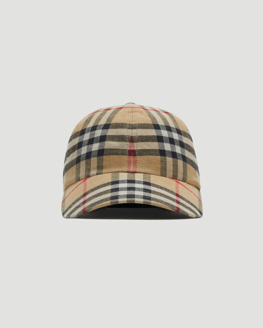 NOVA CHECK COTTON BASEBALL CAP