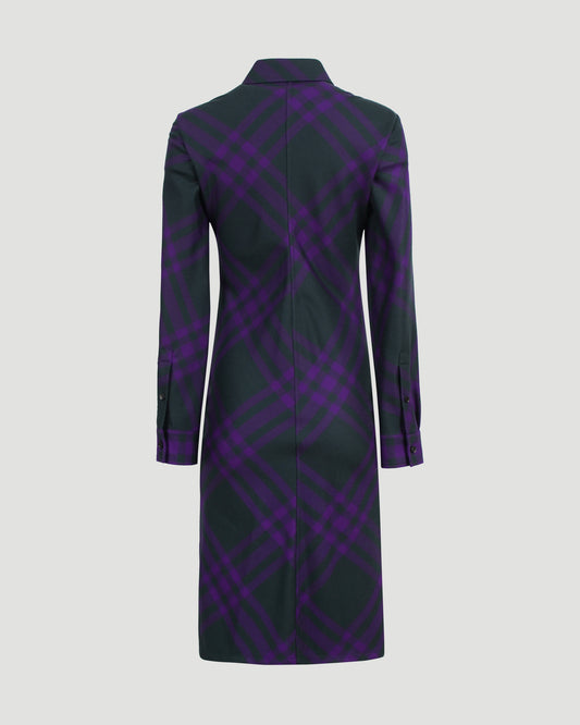 WOOL CHECK DRESS