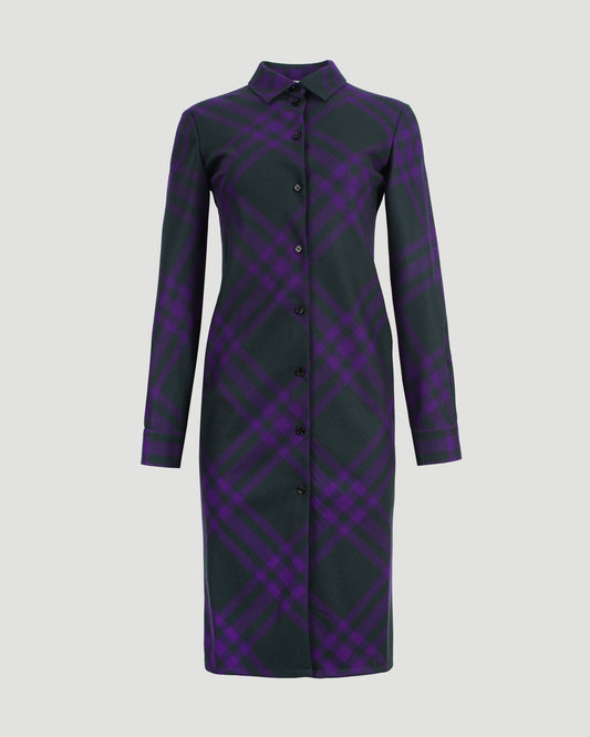 WOOL CHECK DRESS