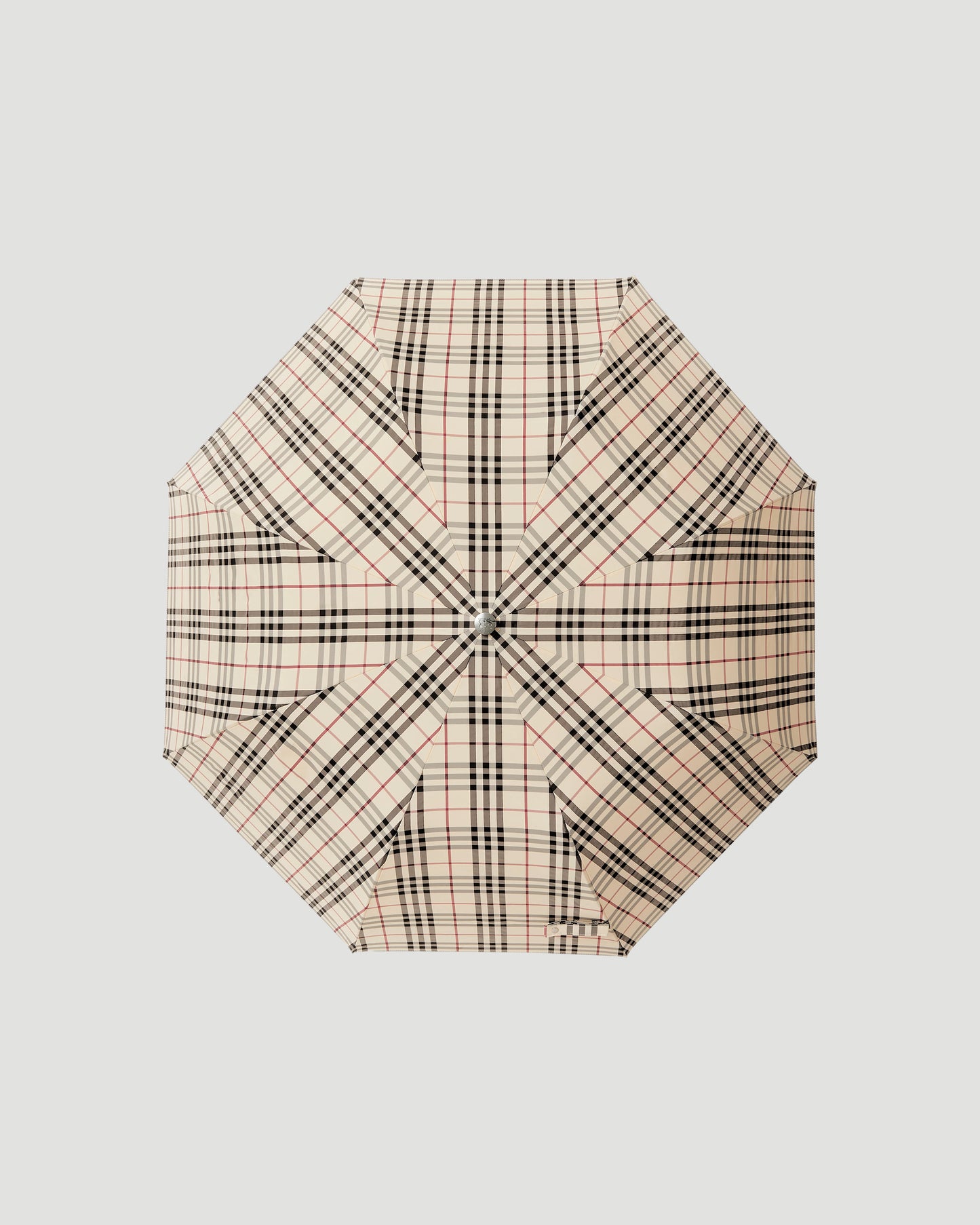 Vintage-Check folding umbrella