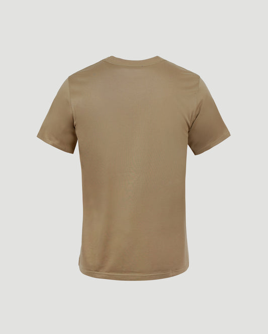 Burberry COTTON T-SHIRT IN CAMEL in Brown — product photo 2