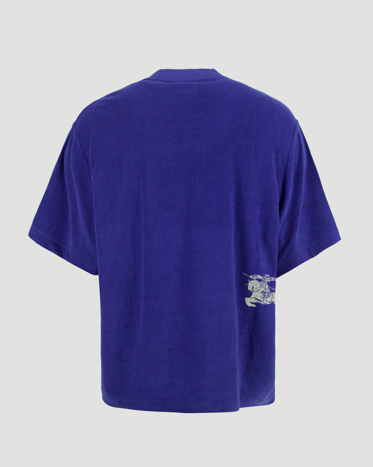 Burberry Cotton towelling t-shirt in Blue — product photo 2