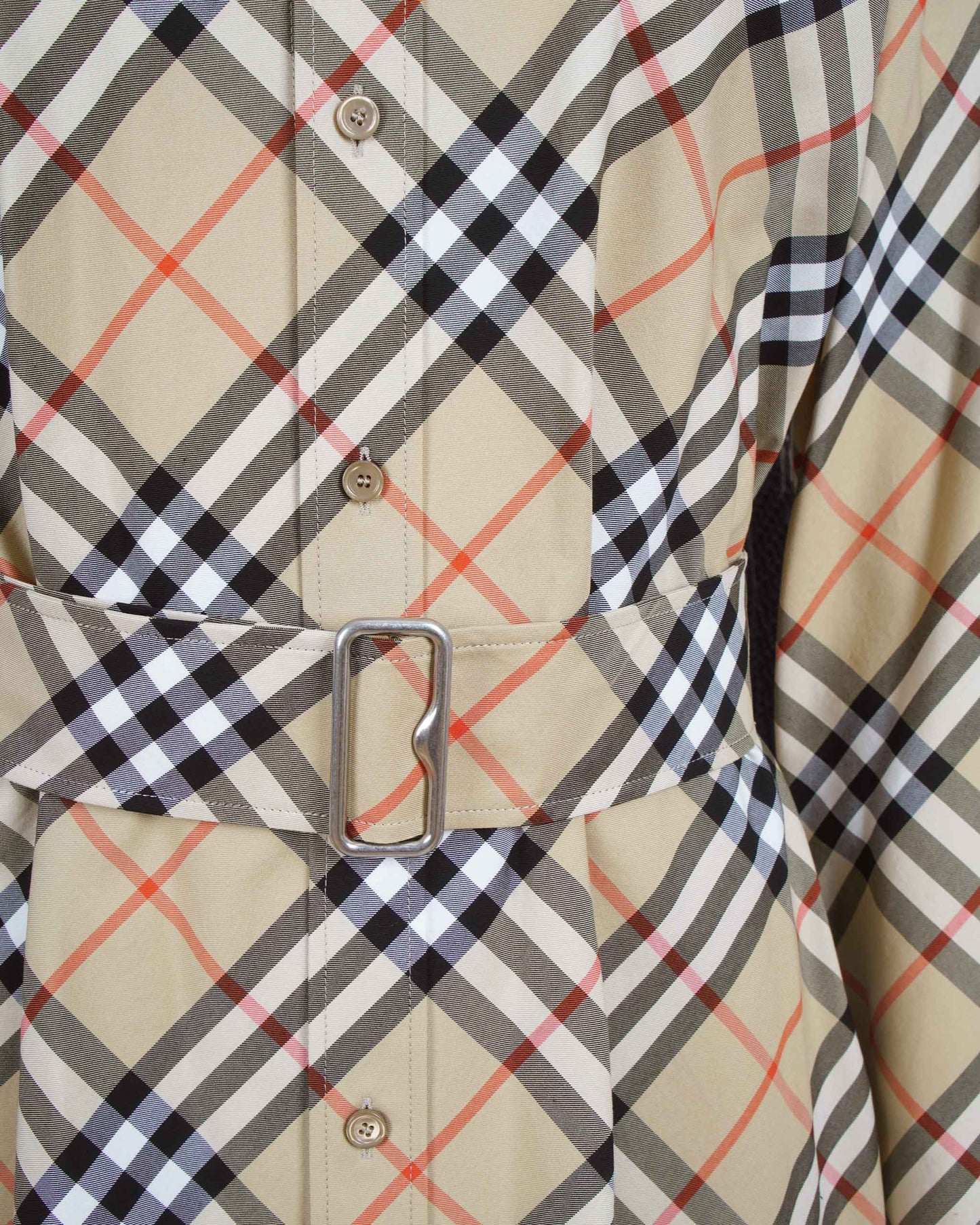 Check Cotton Shirt Dress