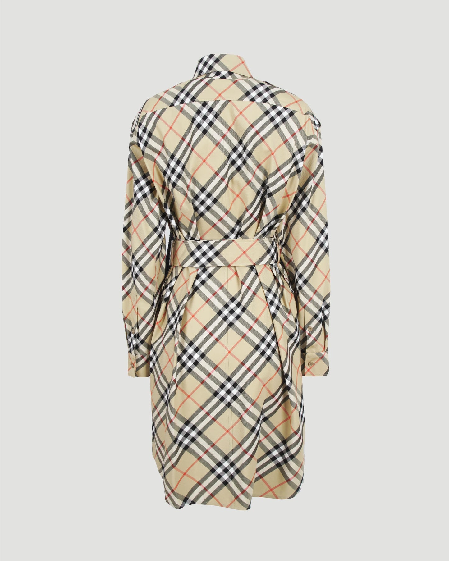 Check Cotton Shirt Dress