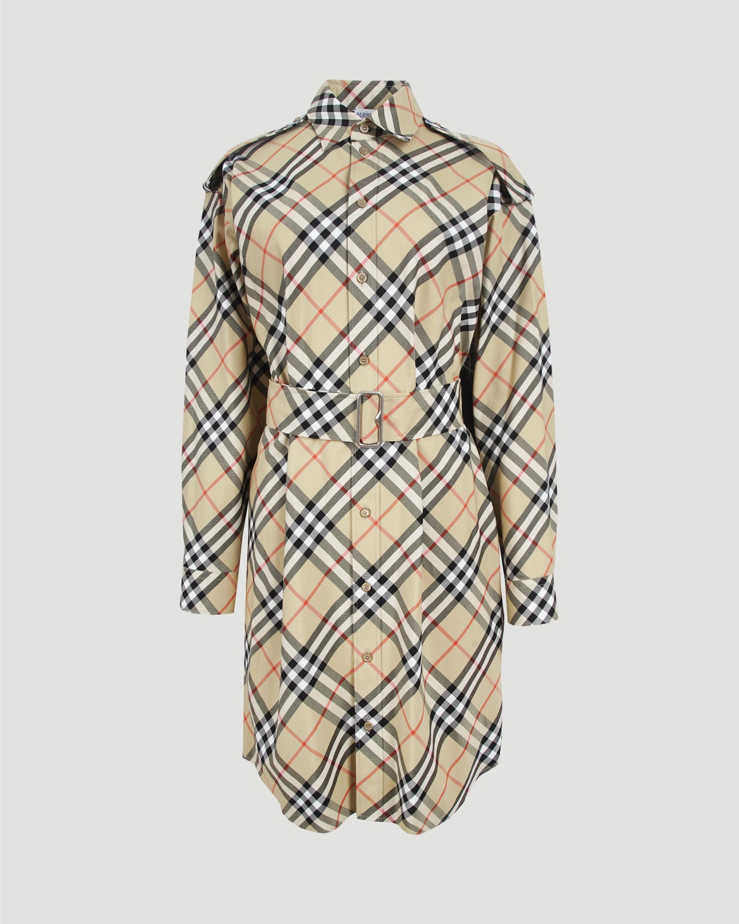 Check Cotton Shirt Dress