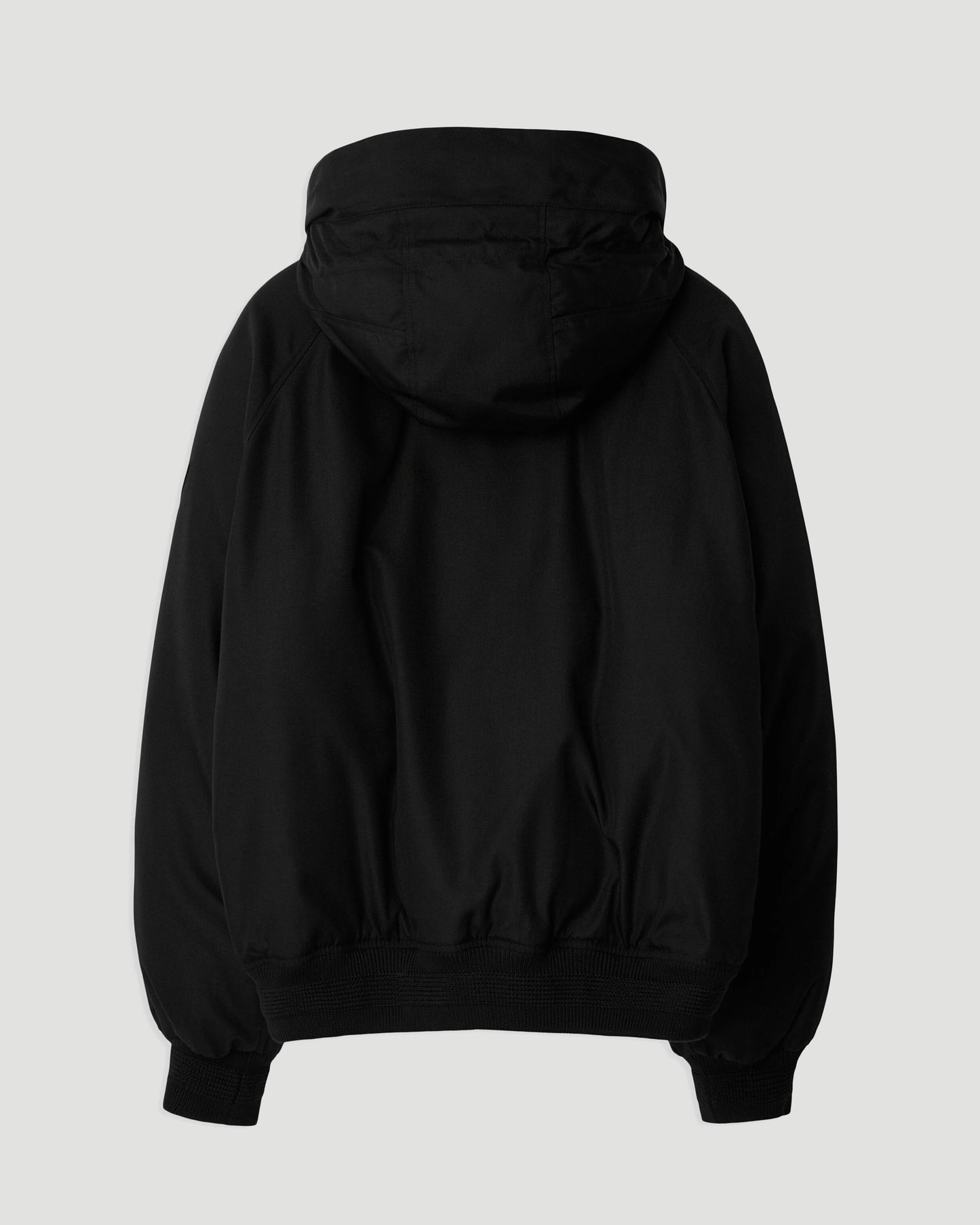 Faux Fur Trim Nylon Bomber Jacket