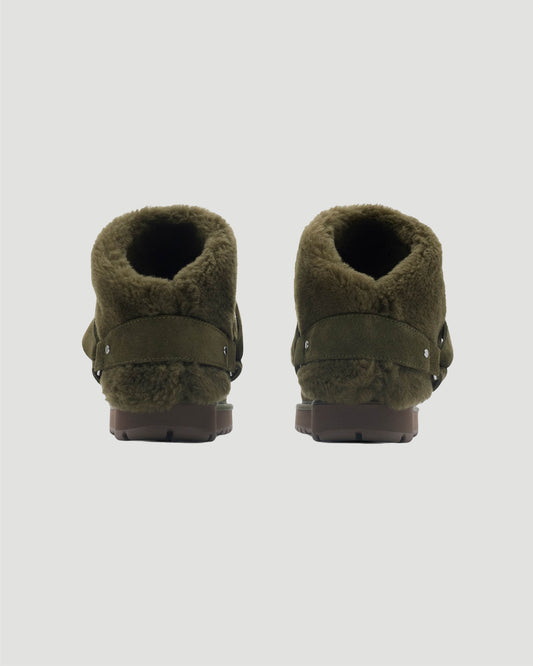 Suede and Shearling Chubby Boots