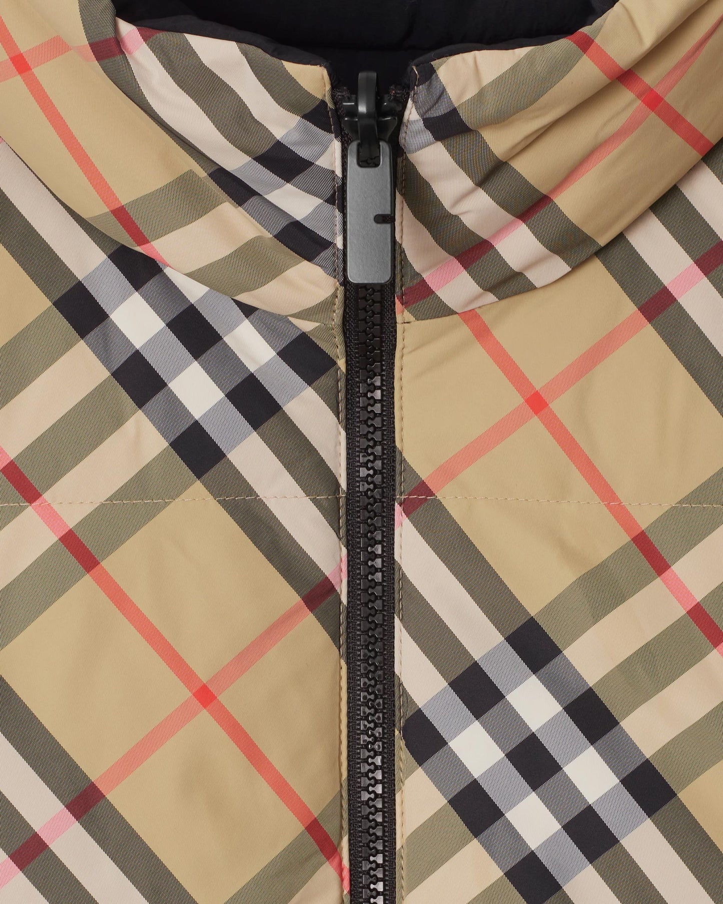 Reversible Check Nylon Padded Gilet